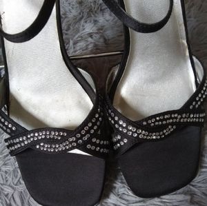 Kirsten Moden Black Braided strappy heels